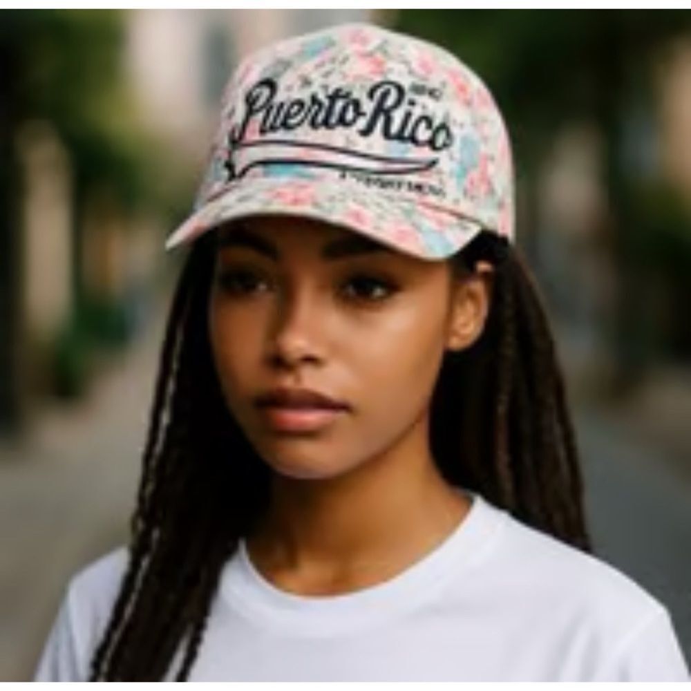 Robin Ruth Puerto Rico Club embroidered snapback tropical floral cap